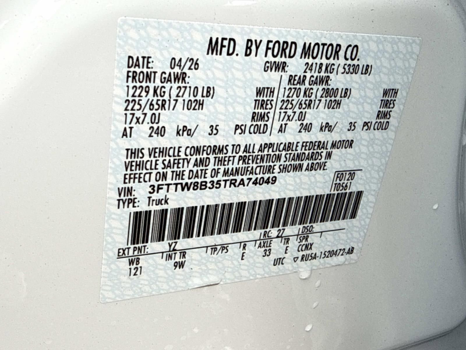 New 2026 Ford Maverick XL w/ Equipment Group 101A AWD/4WD image 21