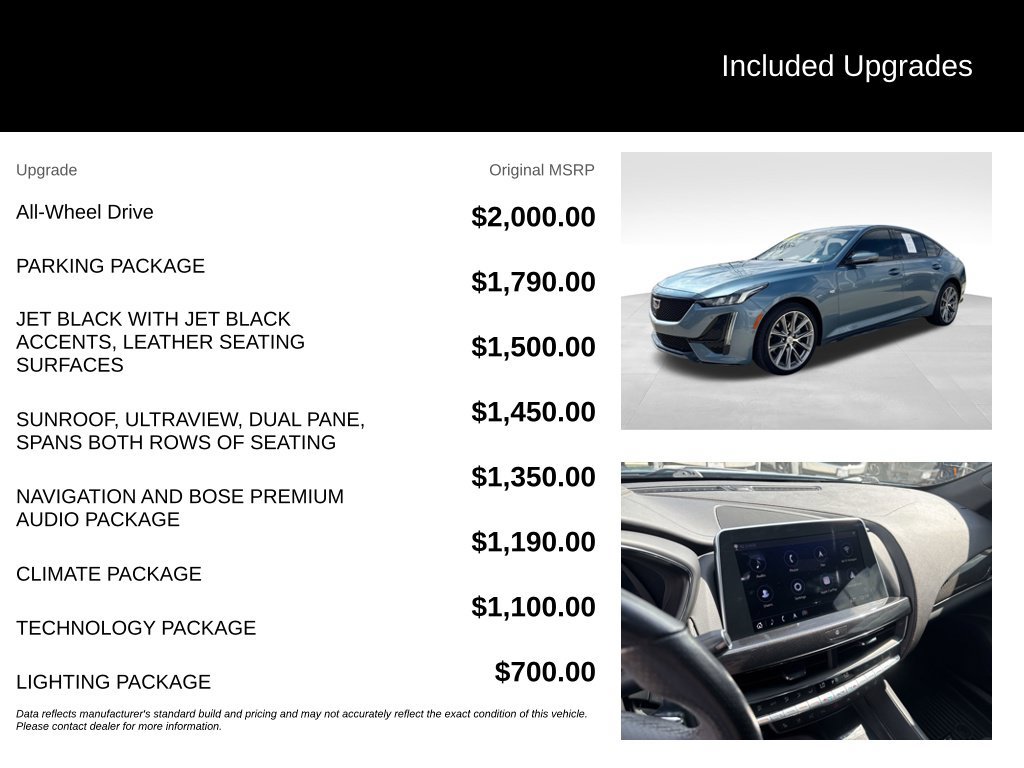 Certified 2024 Cadillac CT5 Sport w/ Parking Package AWD/4WD image 7