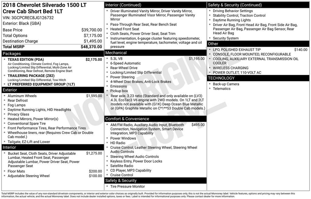 Used 2018 Chevrolet Silverado 1500 LT w/ Texas Edition RWD image 23