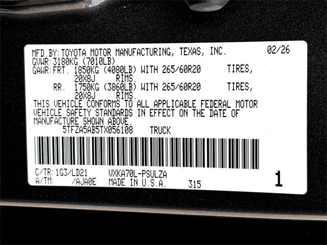 New 2026 Toyota Tundra Limited image 24