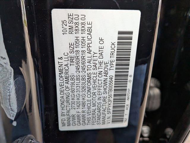 New 2026 Honda Ridgeline RTL image 17