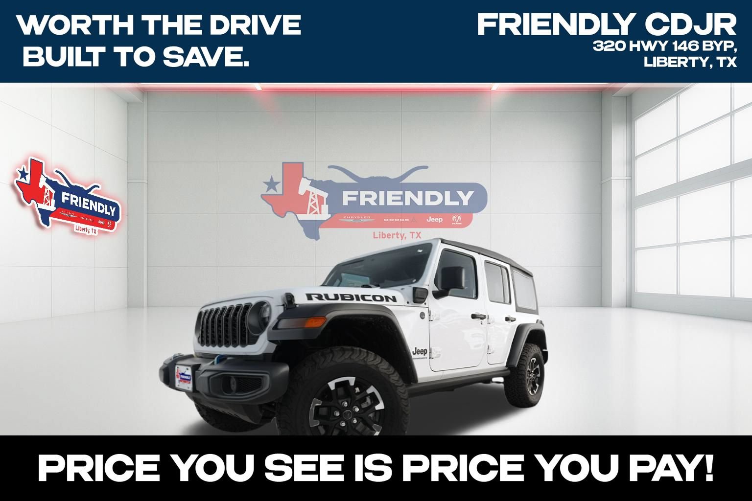 New 2025 Jeep Wrangler Unlimited Rubicon 4xe w/ Safety Group AWD/4WD image 1