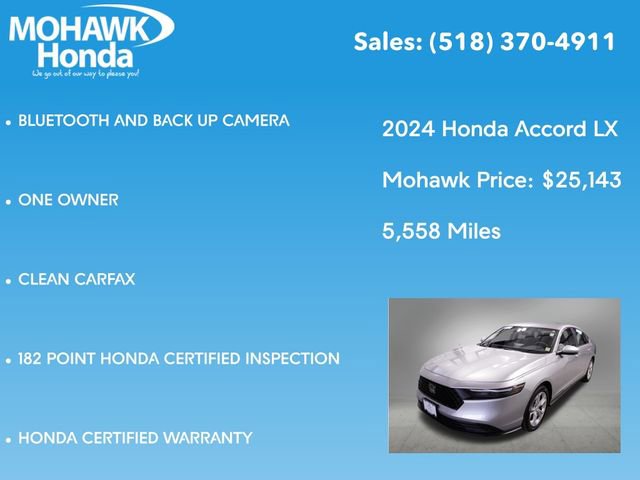 Certified 2024 Honda Accord LX image 8