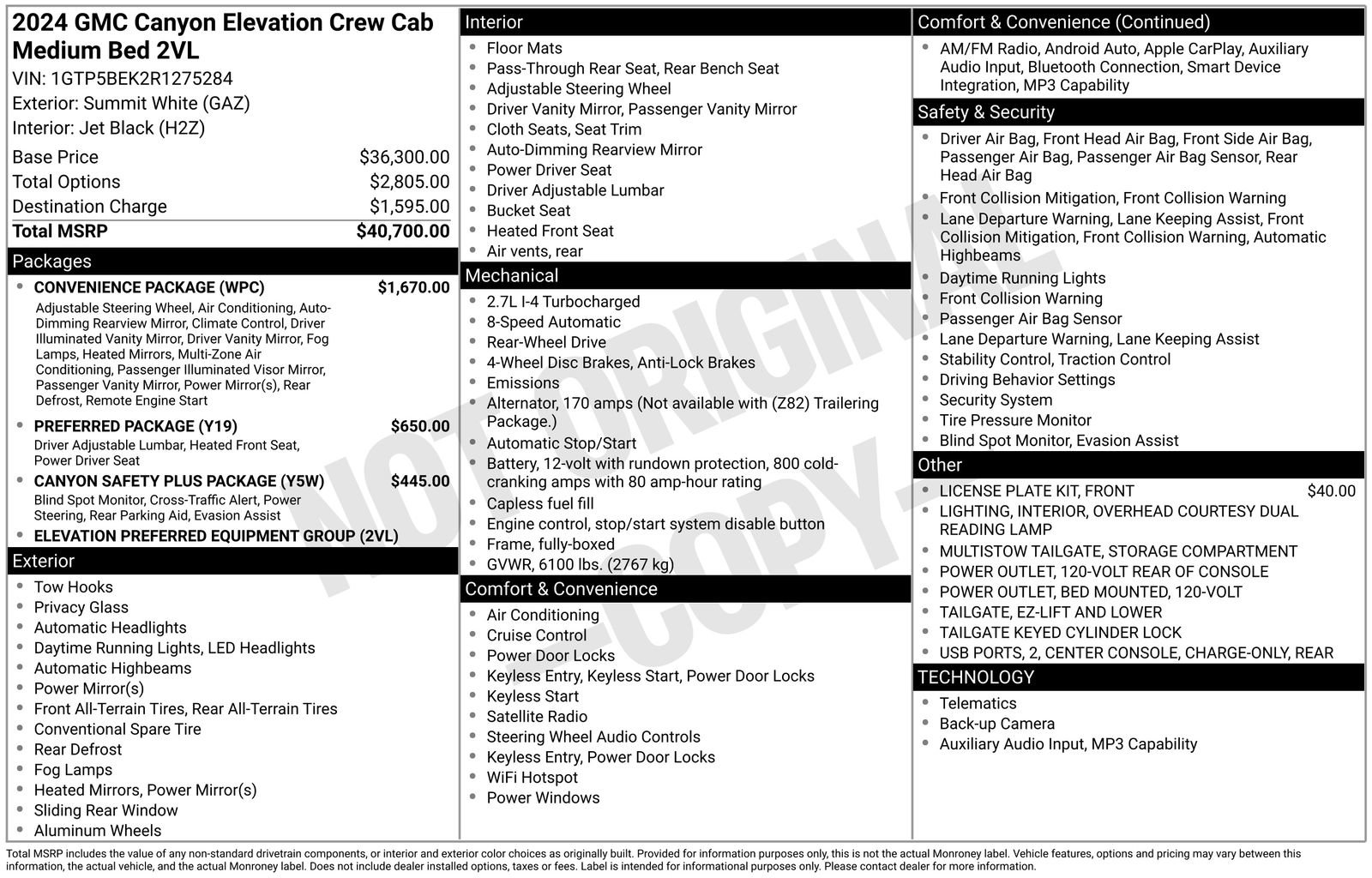 Used 2024 GMC Canyon Elevation w/ Convenience Package RWD image 16