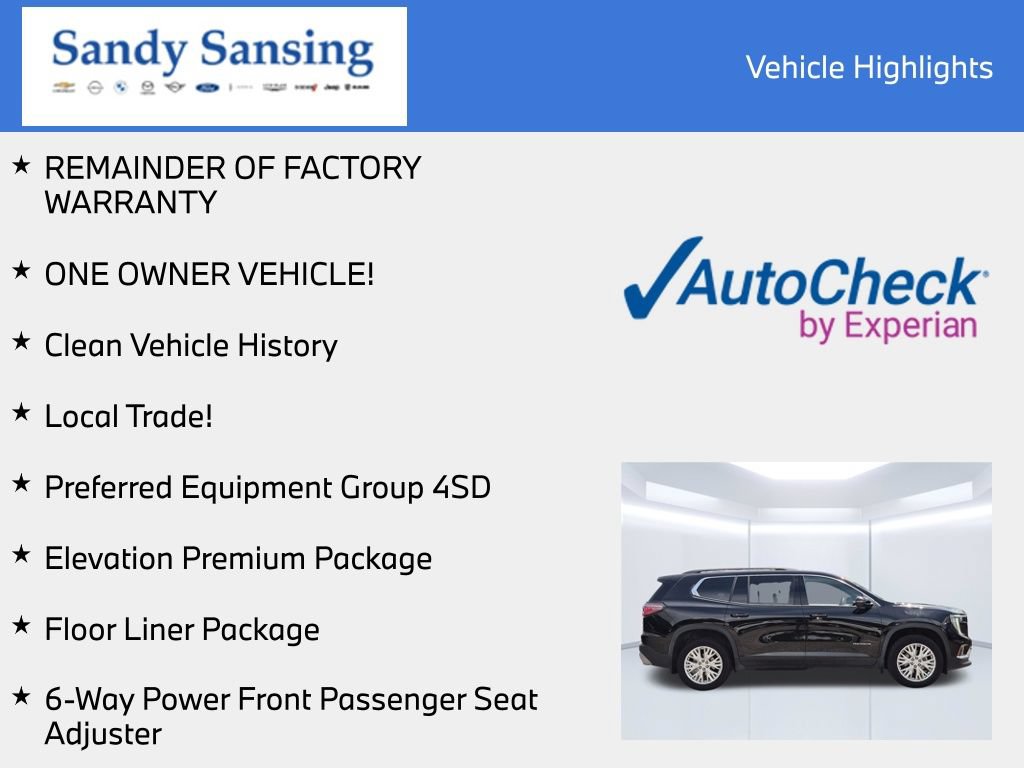 Used 2025 GMC Acadia Elevation w/ Elevation Premium Package AWD/4WD image 8