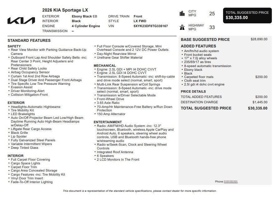 Used 2026 Kia Sportage LX FWD image 34