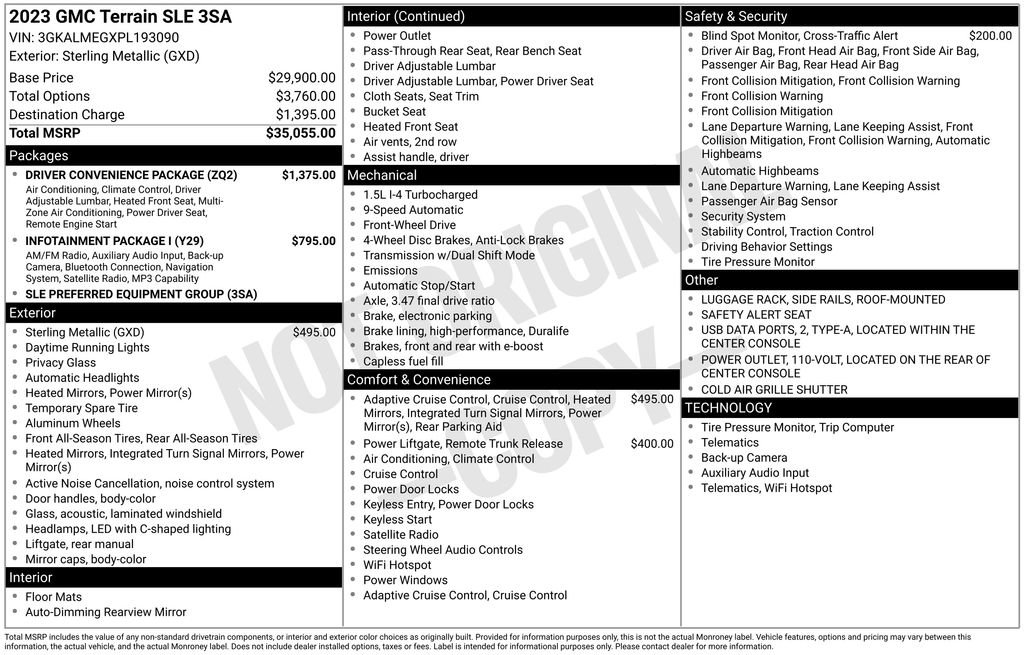 Used 2023 GMC Terrain SLE w/ Driver Convenience Package FWD image 2