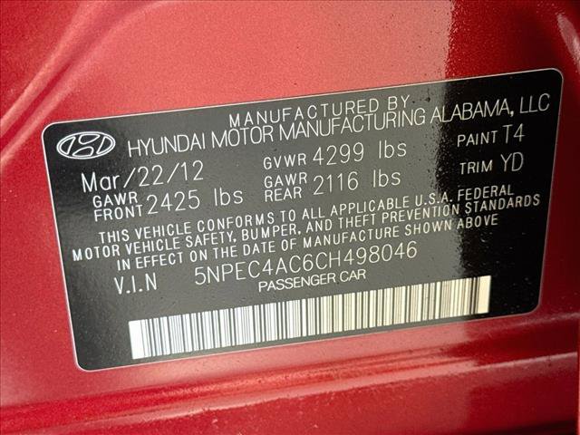 Used 2012 Hyundai Sonata Limited w/ Navigation Pkg FWD image 30