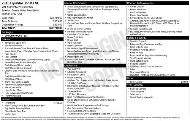 Used 2016 Hyundai Sonata SE image 5