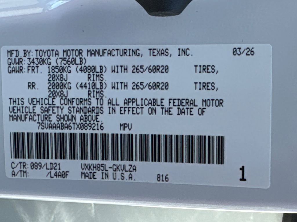 New 2026 Toyota Sequoia Limited image 30