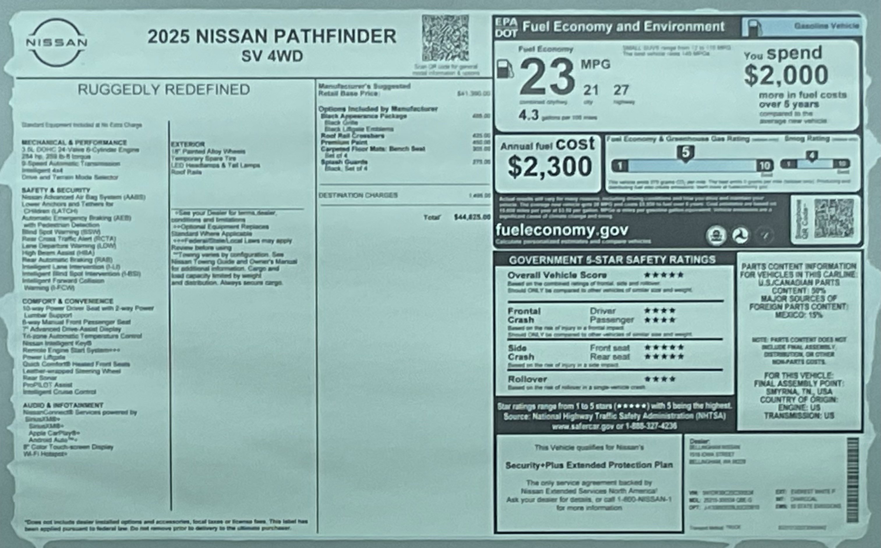 Used 2025 Nissan Pathfinder SV w/ Black Appearance Package image 50