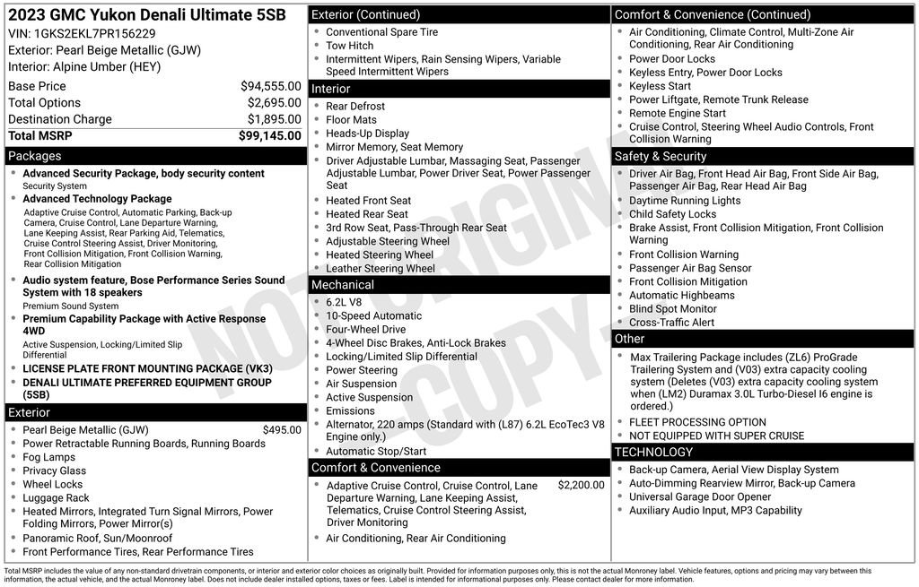 Certified 2023 GMC Yukon Denali Ultimate AWD/4WD image 49