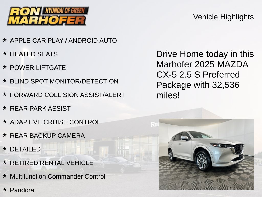 Used 2025 MAZDA CX-5 AWD 2.5 S w/ Preferred Package image 14