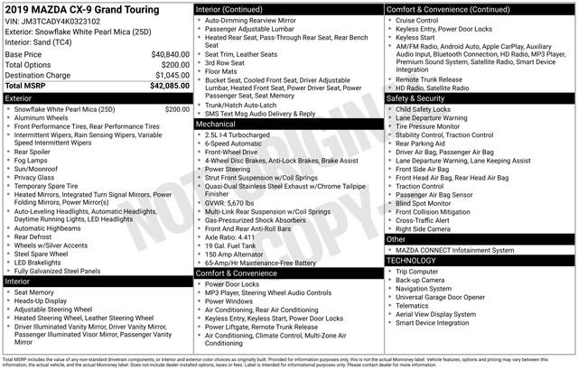 Used 2019 MAZDA CX-9 Grand Touring image 43