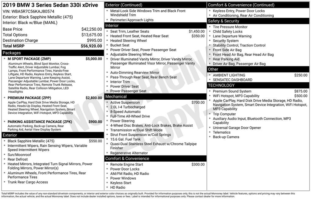 Used 2019 BMW 330i xDrive Sedan w/ M Sport Package image 15