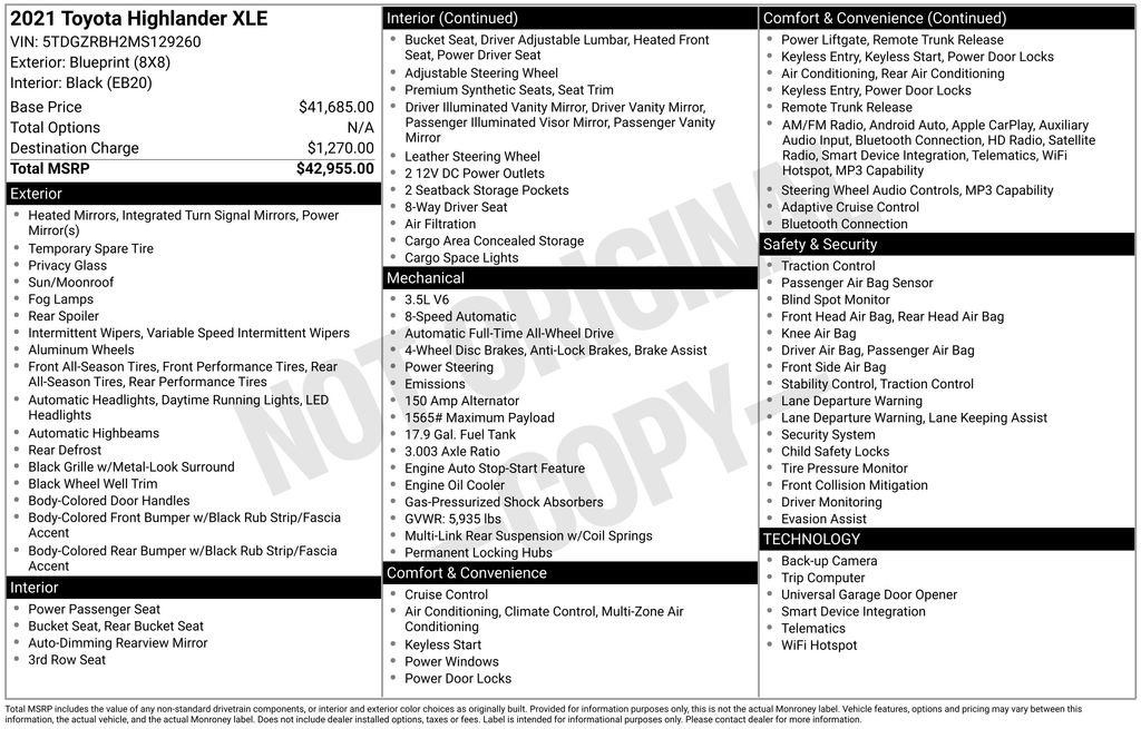 Used 2021 Toyota Highlander XLE image 5