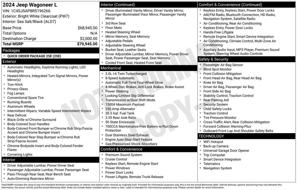 Used 2024 Jeep Wagoneer L 4WD image 4