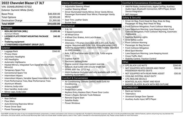 Certified 2022 Chevrolet Blazer LT w/ Redline Edition image 17