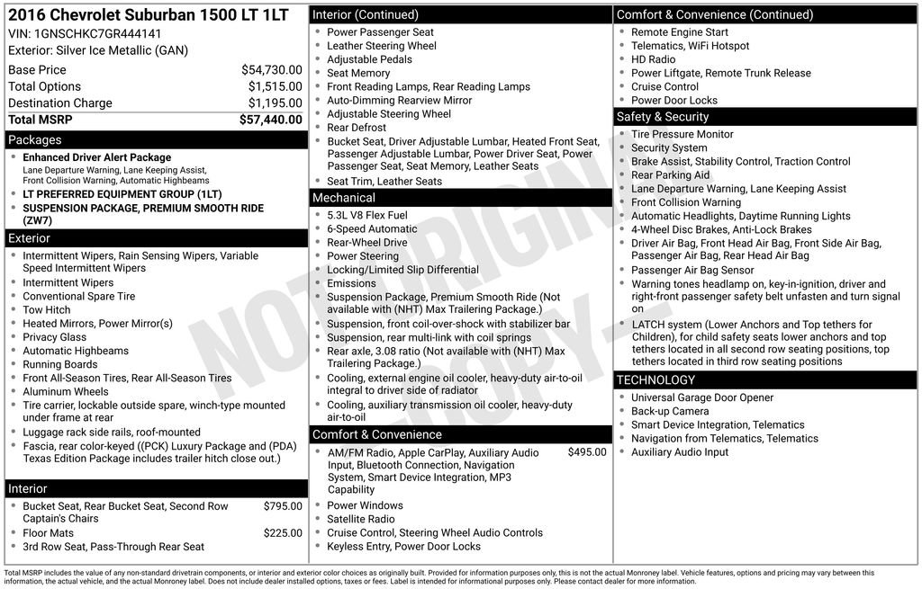 Used 2016 Chevrolet Suburban LT RWD image 6