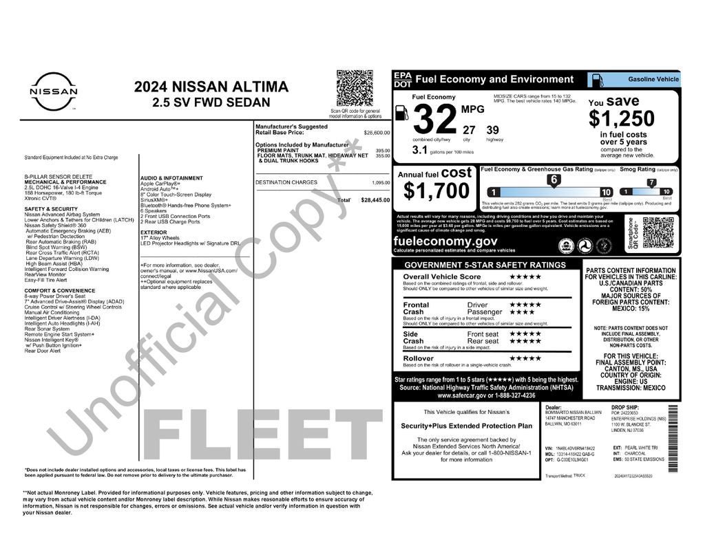 Used 2024 Nissan Altima 2.5 SV FWD image 12