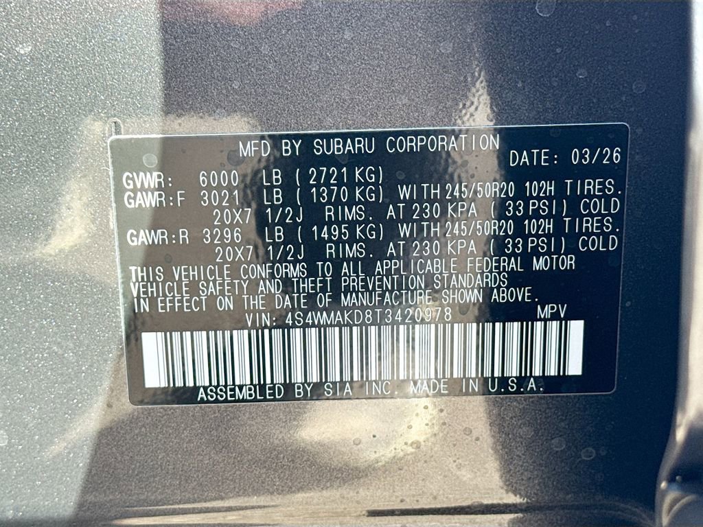 New 2026 Subaru Ascent Touring image 32