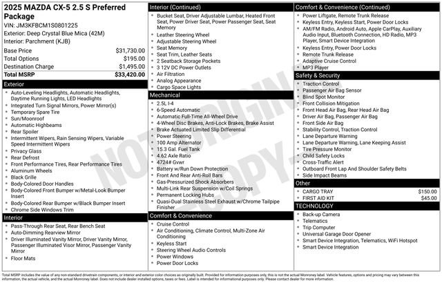 New 2025 MAZDA CX-5 AWD 2.5 S w/ Preferred Package image 27
