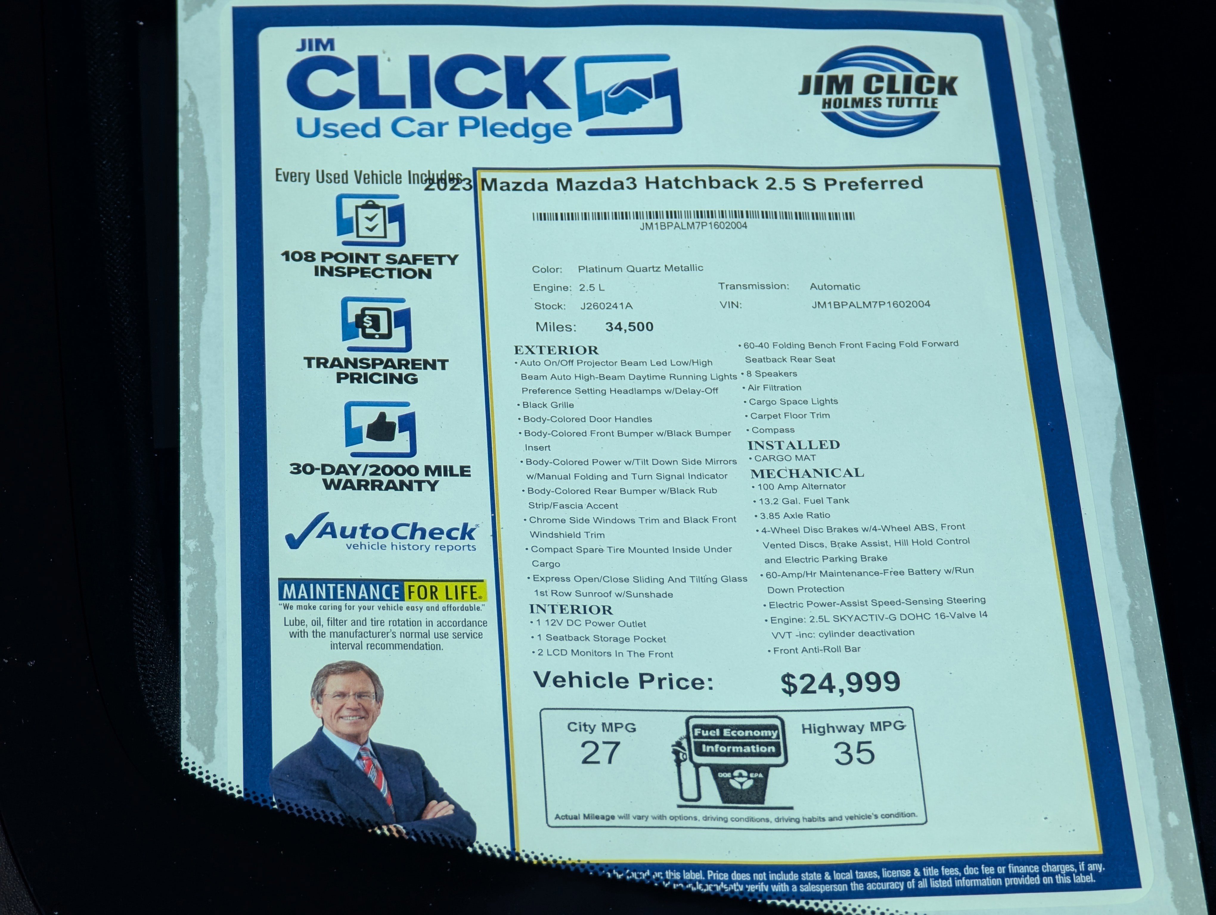 Used 2023 MAZDA MAZDA3 s image 14