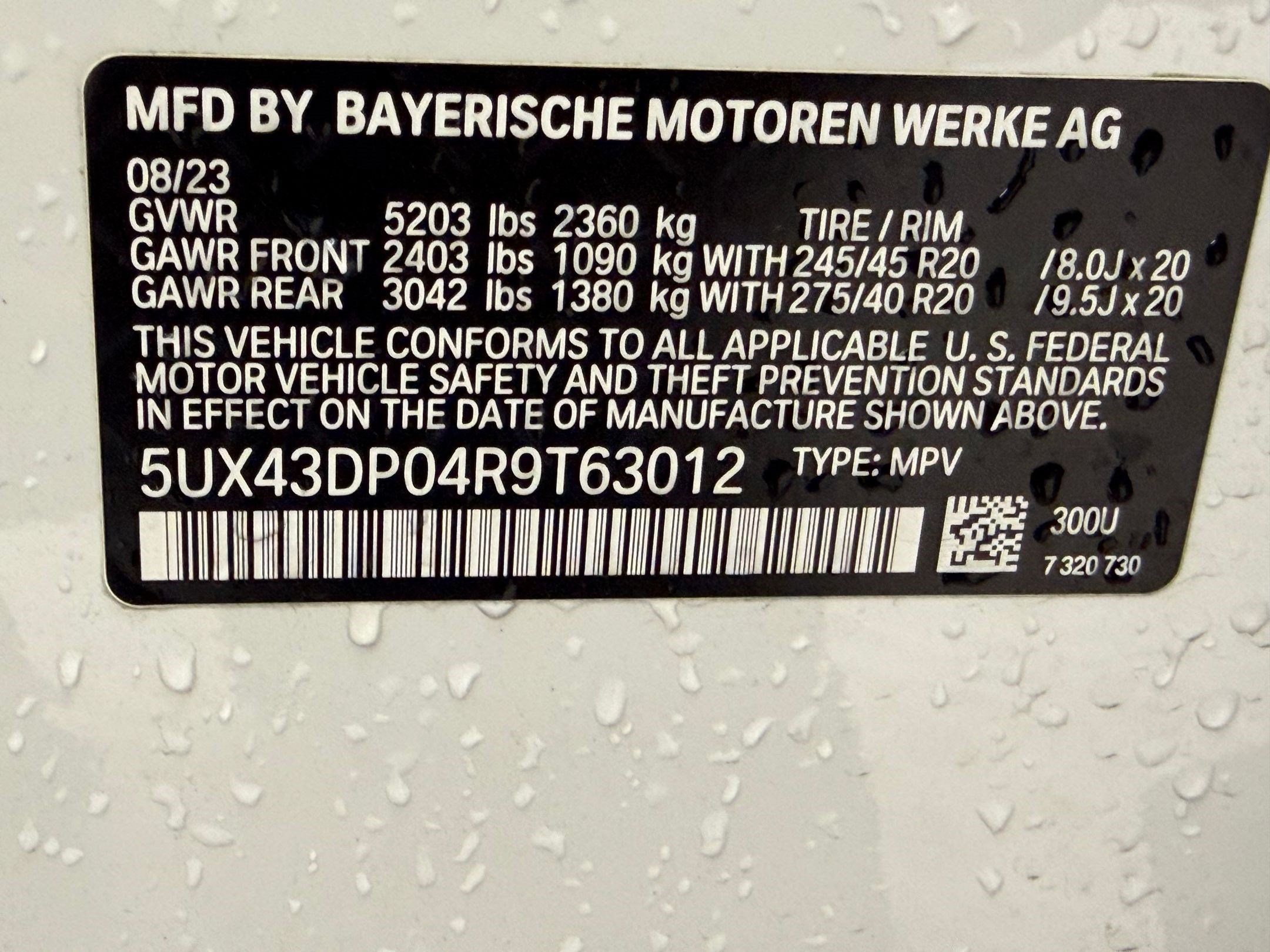 Certified 2024 BMW X3 sDrive30i w/ M Sport Package RWD image 12