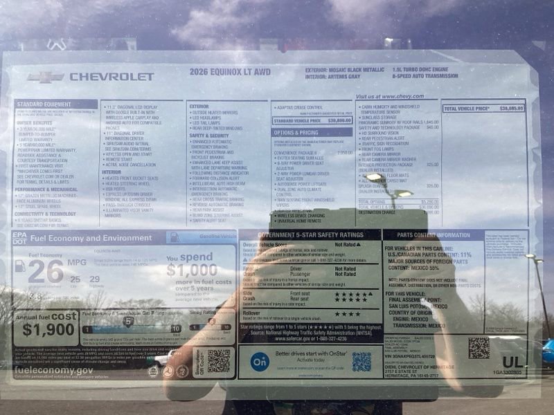 New 2026 Chevrolet Equinox LT w/ Convenience Package II image 13