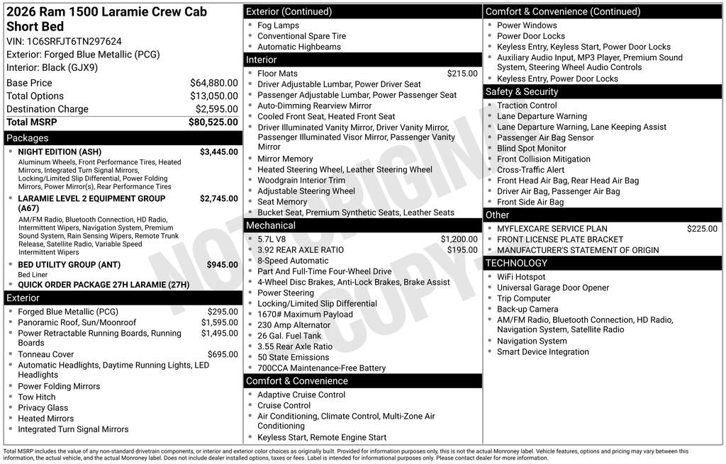 New 2026 RAM 1500 Laramie w/ Night Edition AWD/4WD image 6