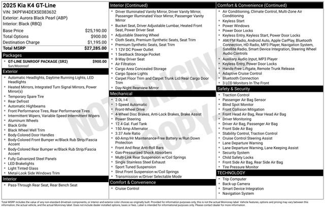 Certified 2025 Kia K4 GT-Line w/ GT-Line Sunroof Package image 33