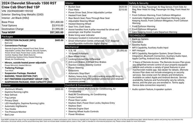 Used 2024 Chevrolet Silverado 1500 RST w/ Protection Package RWD image 1