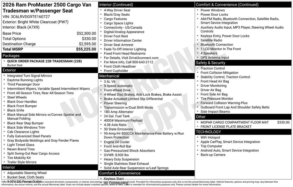 New 2026 RAM ProMaster 2500 image 2