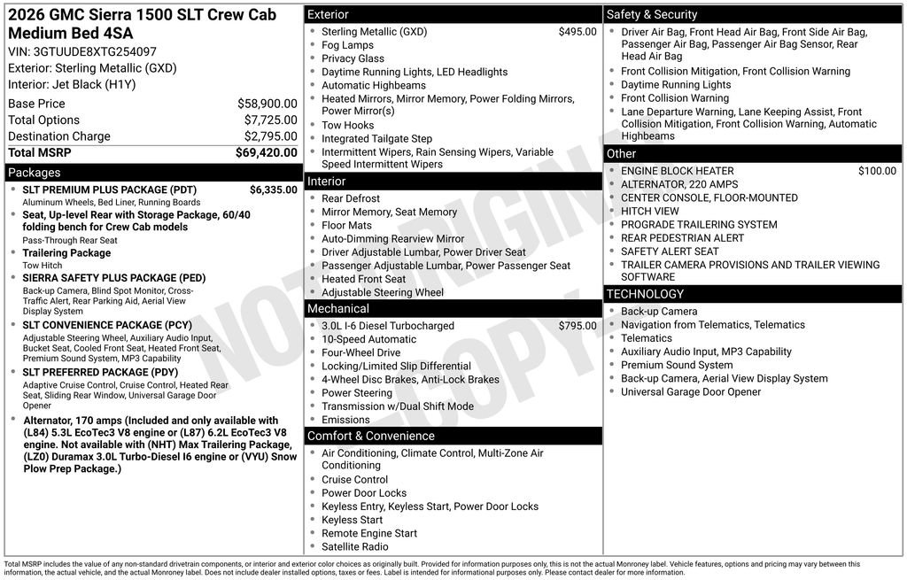 New 2026 GMC Sierra 1500 SLT w/ SLT Premium Plus Package AWD/4WD image 43
