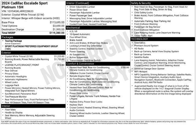 Certified 2024 Cadillac Escalade Sport Platinum AWD/4WD image 34