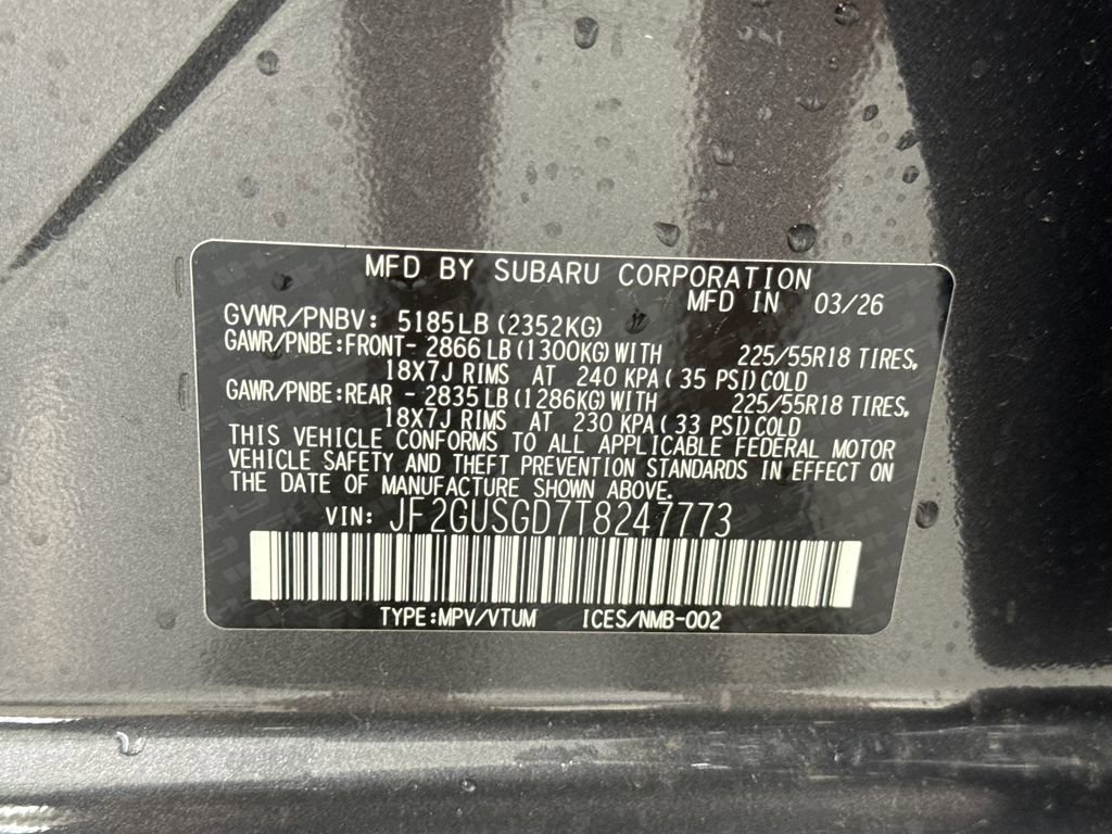 New 2026 Subaru Crosstrek 2.5i Sport AWD/4WD image 30