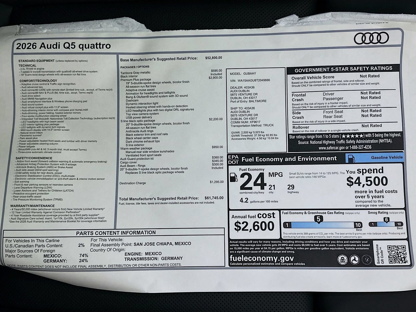 New 2026 Audi Q5 Premium Plus AWD/4WD image 48