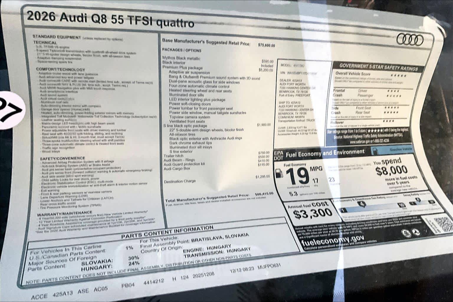 New 2026 Audi Q8 Premium Plus image 15