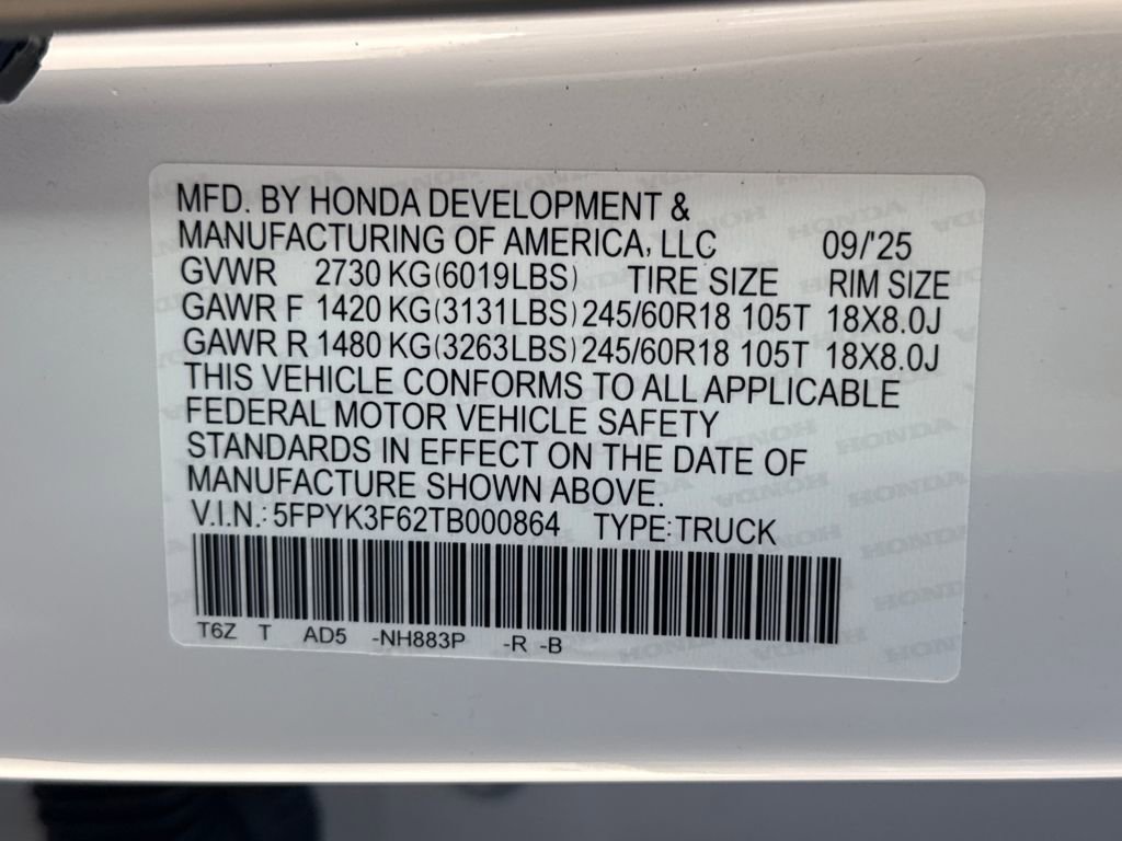 New 2026 Honda Ridgeline TrailSport image 28