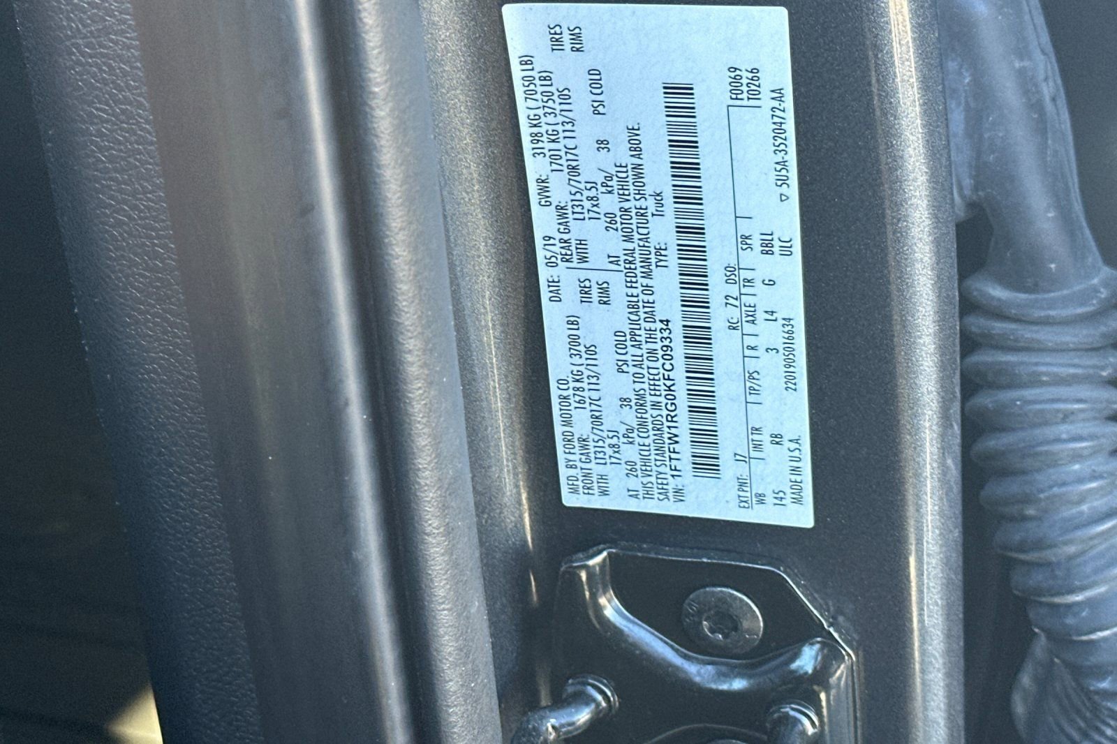 Used 2019 Ford F150 Raptor w/ Equipment Group 802A Luxury image 35