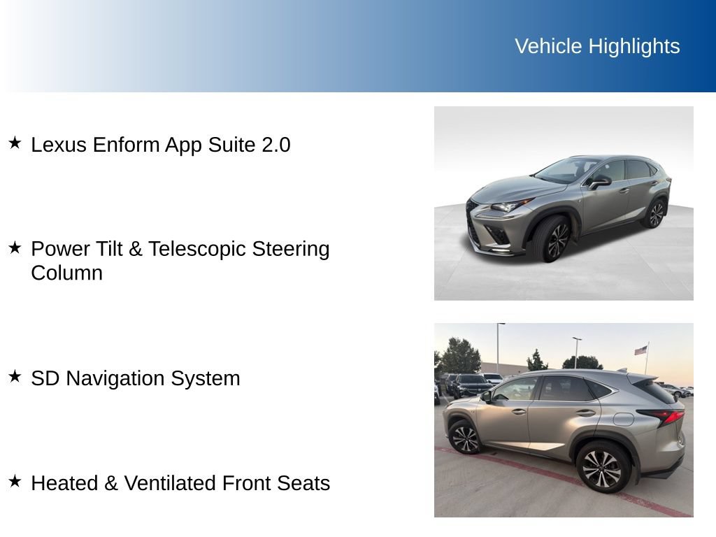 Used 2018 Lexus NX 300 F Sport w/ F Sport Premium Package AWD/4WD image 9