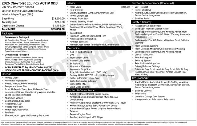 New 2026 Chevrolet Equinox ACTIV image 16