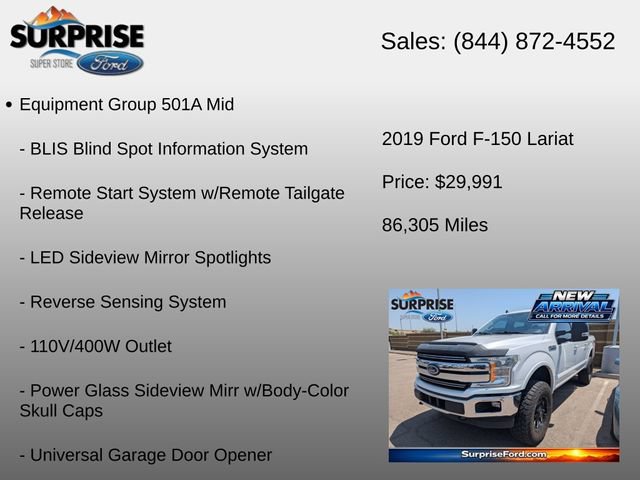 Used 2019 Ford F150 Lariat w/ Equipment Group 501A Mid AWD/4WD image 6