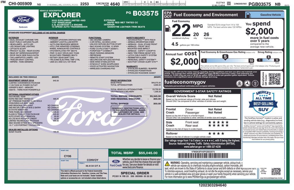 Certified 2023 Ford Explorer Limited w/ Limited Technology Package image 26