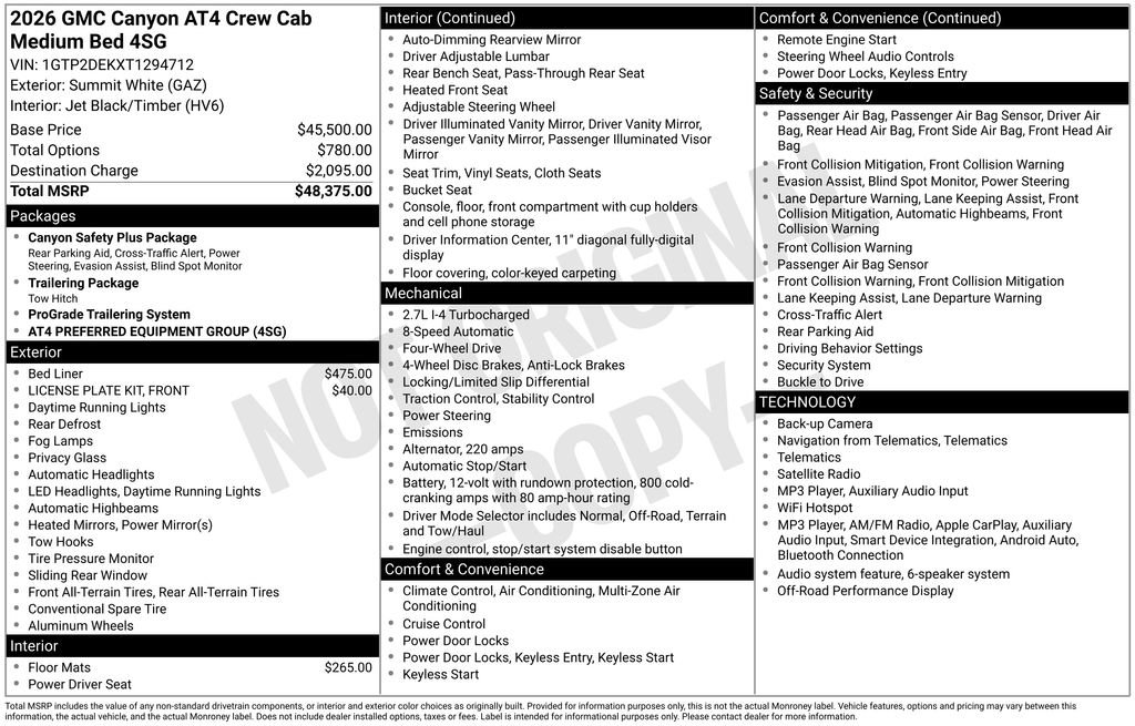 New 2026 GMC Canyon AT4 AWD/4WD image 6