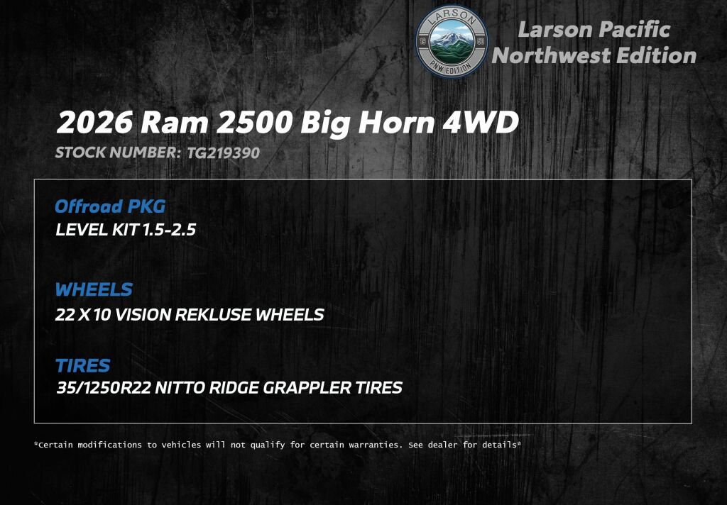New 2026 RAM 2500 Big Horn image 3