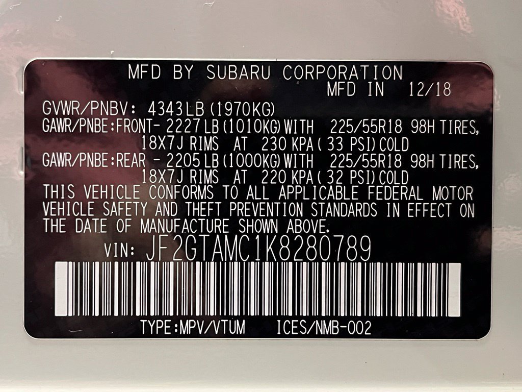 Used 2019 Subaru Crosstrek 2.0i Limited w/ Moonroof Package AWD/4WD image 24