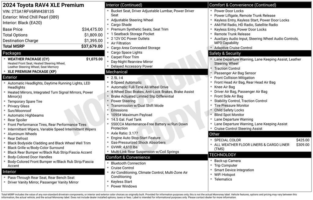 Used 2024 Toyota RAV4 XLE Premium w/ Weather Package AWD/4WD image 41