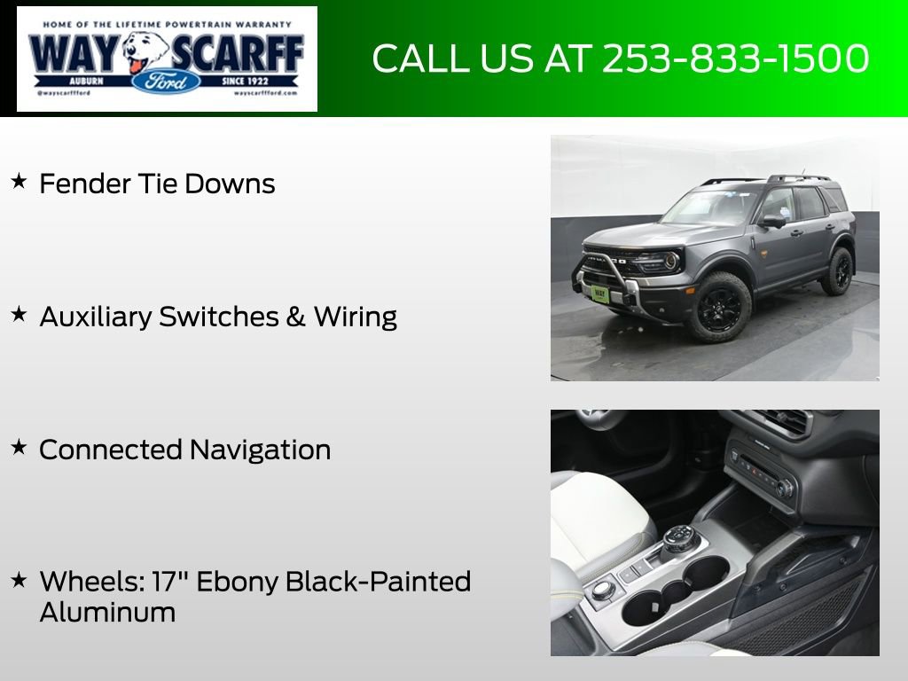 New 2025 Ford Bronco Sport Badlands w/ Sasquatch Badlands Package image 25