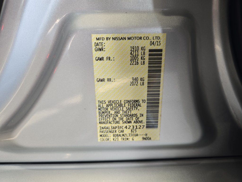 Used 2015 Nissan Altima 2.5 SV w/ Convenience Package FWD image 37